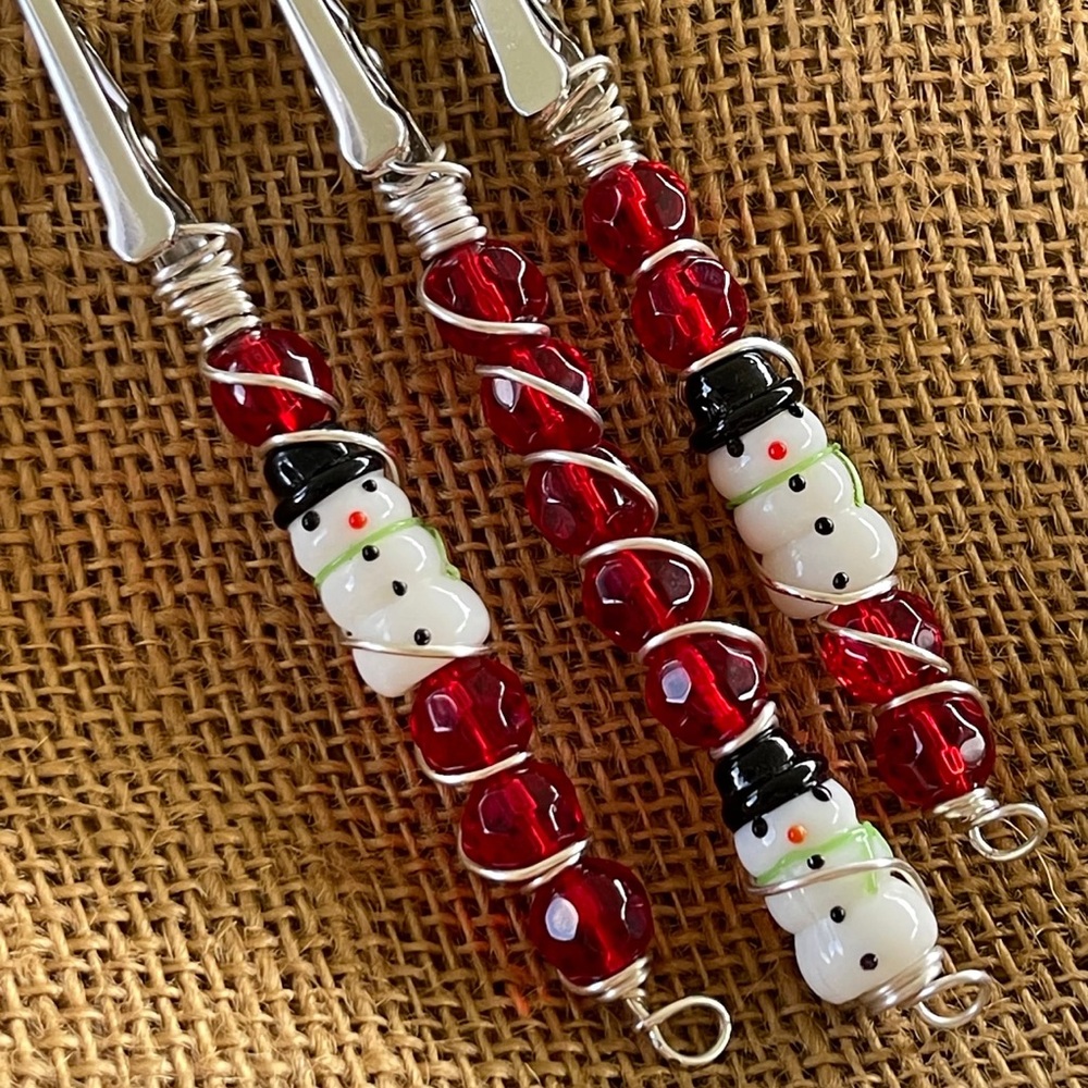 Snowman Roach Clip, Long Nail Assist, ATM Helper, Jewelry Assist, Gas Buddy